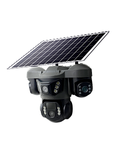 Камера видеонаблюдения 4G с сим картой уличная поворотная с солнечной панелью 2 Mp*3 Орбита OT-VNI68С